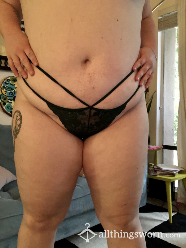 Victoria’s Secret Forest Green Lace Double G String