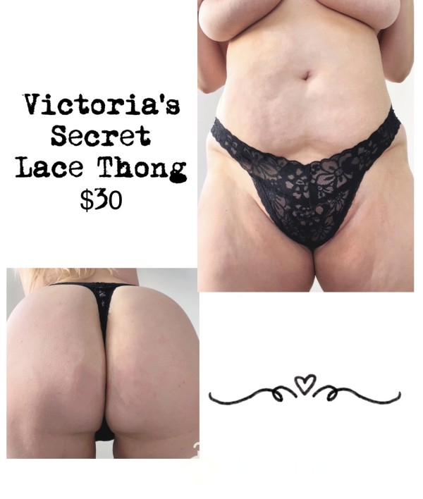 🖤Victoria’s Secret Itty Bitty Lace Thong🖤Size XL🖤 48 HR WEAR