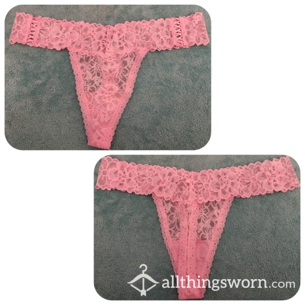 Victoria's Secret Light Pink Lace Thong