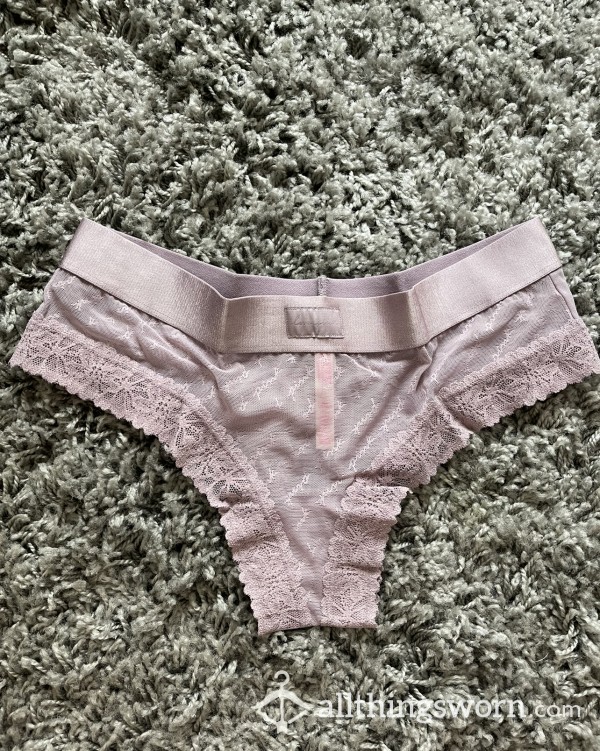 Victoria’s Secret Mesh Lacey Nude Purple Panties 💜