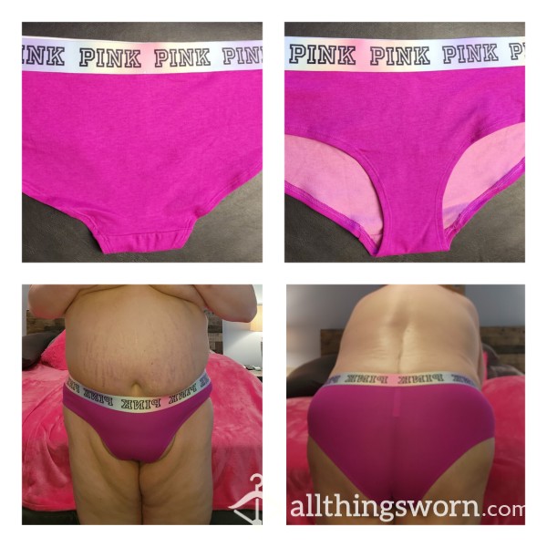 Victoria's Secret Pink Hipster Bikini Panty W/BOLD LETTER Waistband