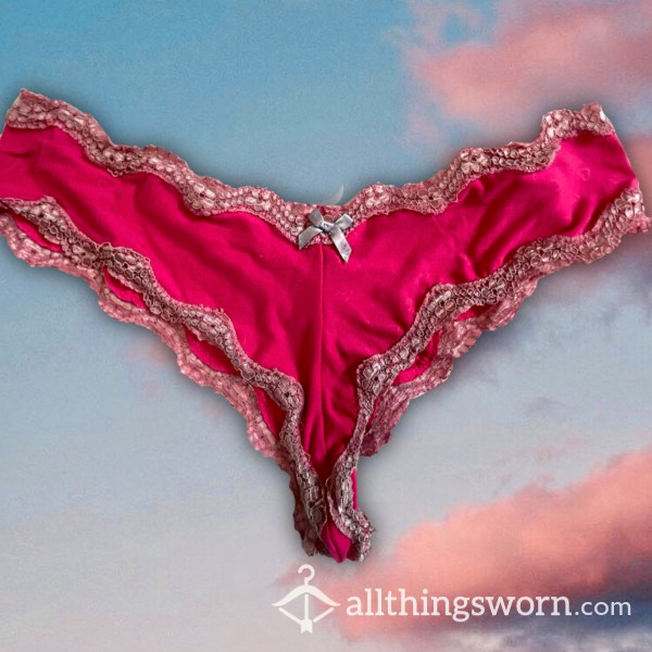 Victoria’s Secret Pink Lace Thong + Mystery Photo