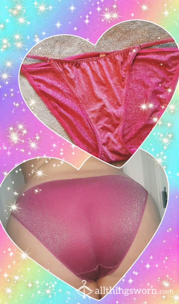 Victoria's Secret Pink Shimmer Full Back Panties... Pink To Make The Boys Wank❗️
