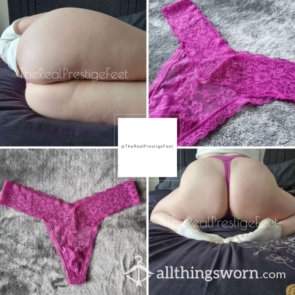 Victoria's Secret Purple Lace Thong | Size L | Standard Wear 48hrs | Includes Pics | See Listing Photos For More Info - From £20.00