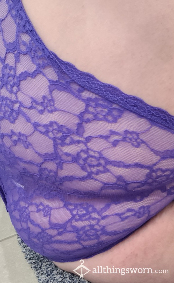 Victoria's Secret Purple Soft Lace Panties FREE Shipping In US
