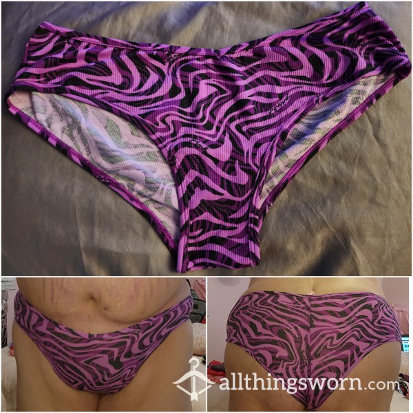 Victoria's Secret Purple W/Black Cheeky Panty