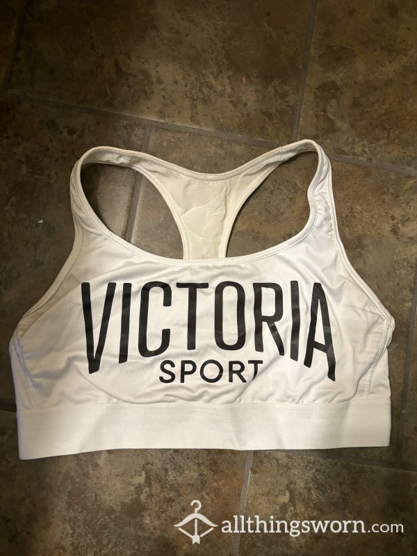Sold—Victoria’s Secret Sweaty White Sports Bra