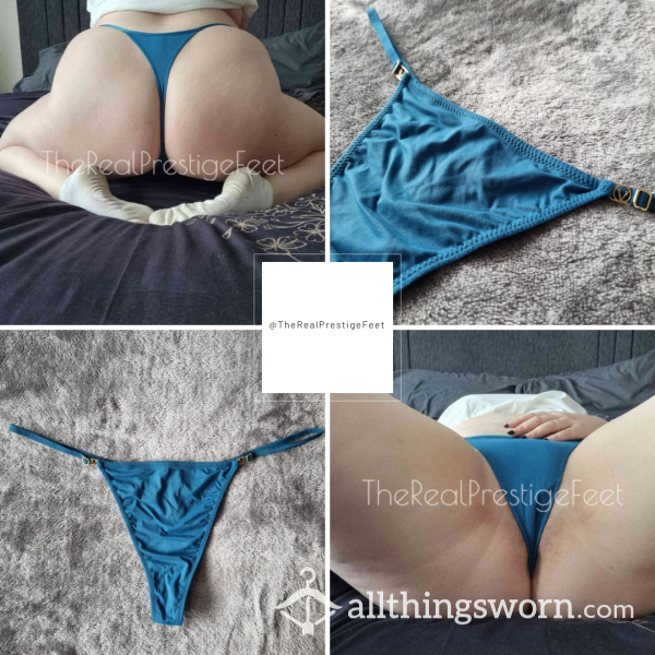 Victoria's Secret Teal Silky Feel Thong | Size L | Standard Wear 48hrs | Includes Proof Of Wear Pics | See Listing Photos For More Info - From £20.00
