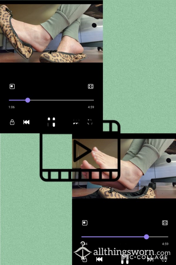 *VIDEO* Leopard Print Flats Under Desk