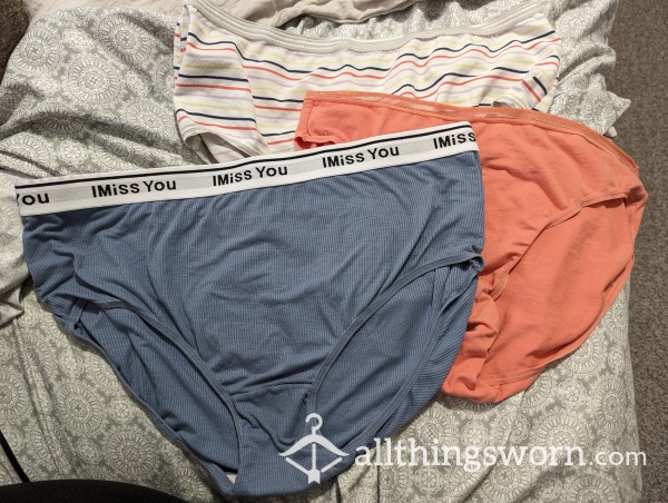 "Vintage Charm: Well-Worn Granny Panties - $25 Each With Exclusive Wearing Shots!"