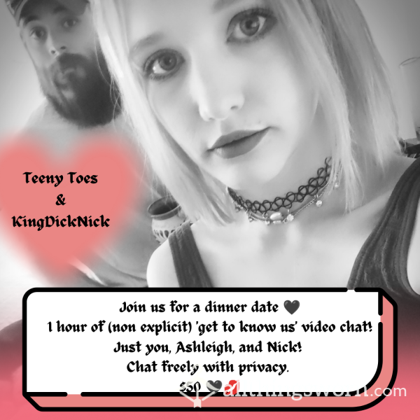Virtual Dinner Date With Domme & Alpha , Private Chat Non Explicit