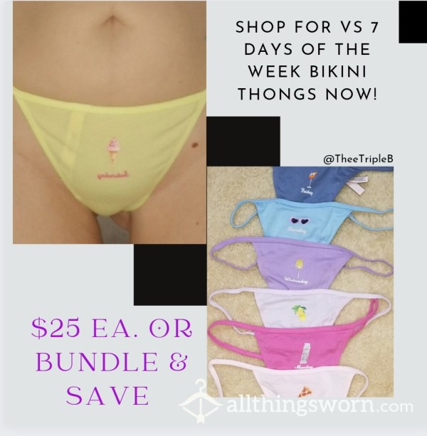VS 7 Days Of The Week V String Bikini Thongs