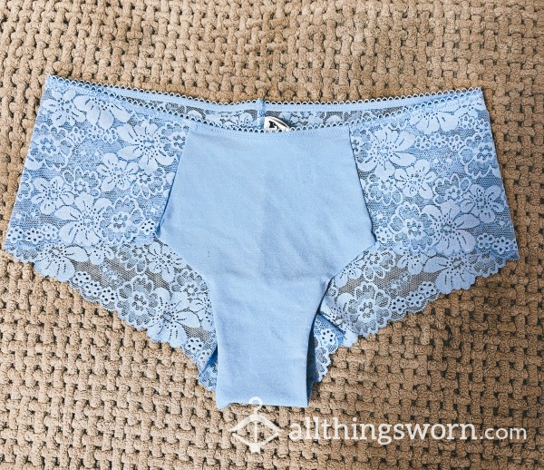 VS Light Blue Silk And Lace Cheeksters