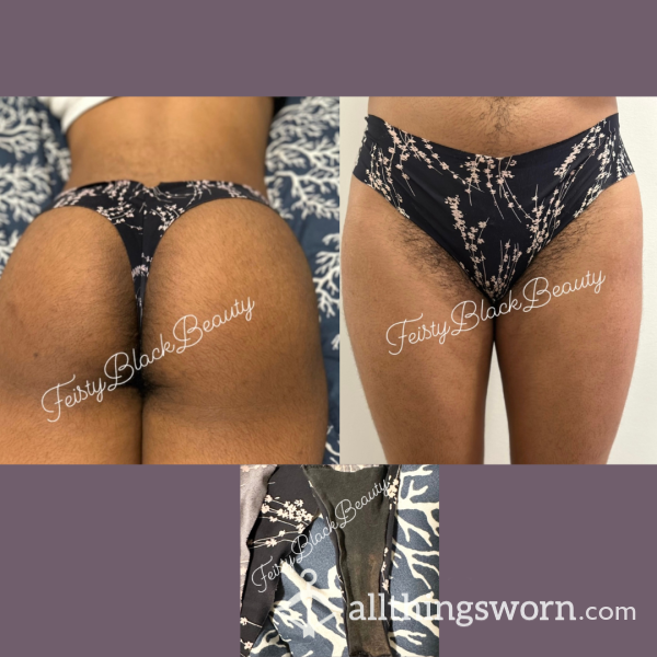 💋 VS Medium Thong 💋 (Ebony, Hairy, Body Hairy, Slim, Curvy, Slim Thick, VS, VS Thong, Medium, Thong, Cotton, Stain, Stained, Stained Gusset, Well Worn)
