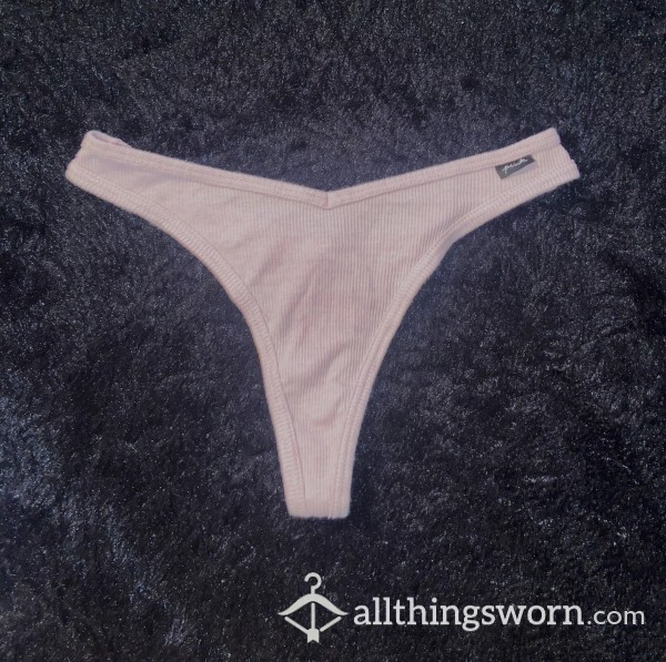 VS PINK Cotton Thong Light Pink Ready For My Cream💗