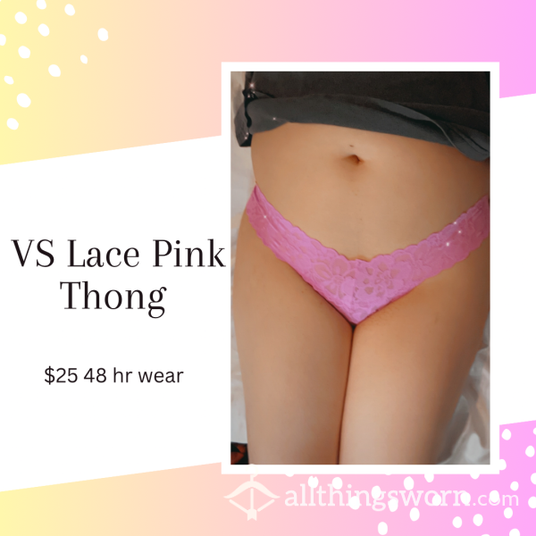 VS Pink Lace Thong