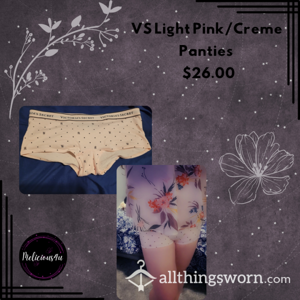 VS Pink/Creme Panties