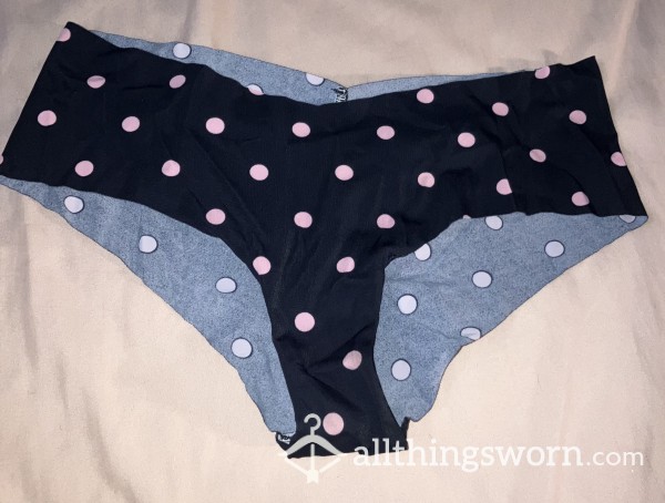 VS Polka Dot No-show Cheeky! Size S *Stained*