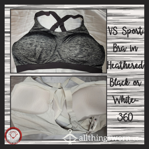 VS Well Worn Sport Bras - Heathered Black Or White - 36D