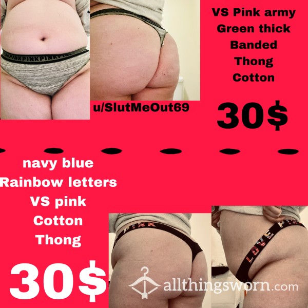 VS/pink Cotton Thongs