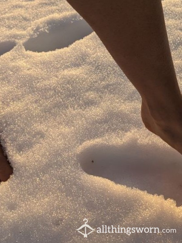 Walking Barefoot In Snow
