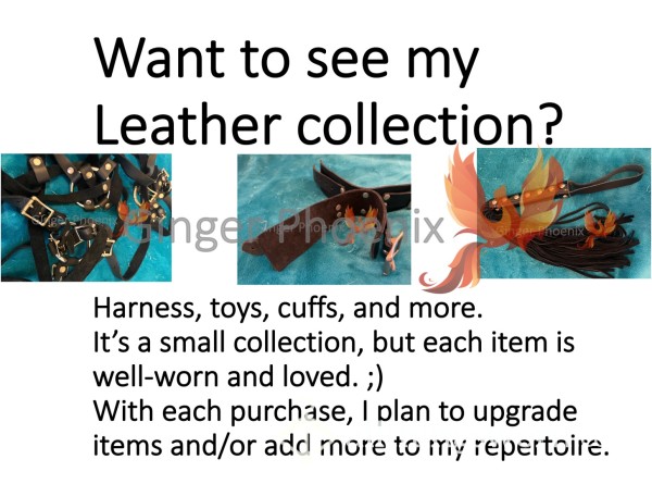 Want To See My Leather Collection? ;)
