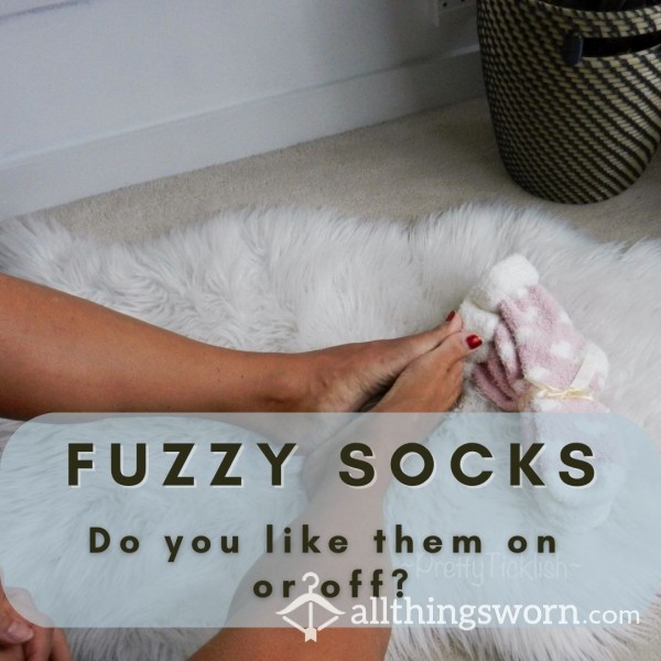 Warm Fuzzy Pink Heart Socks And Bare Feet