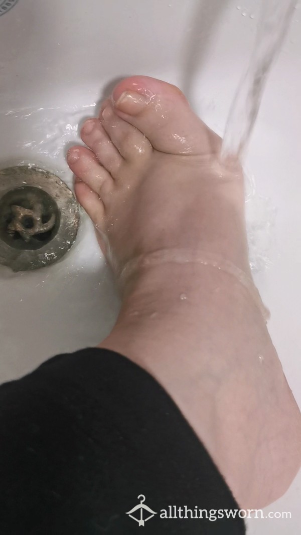 Washing Feet In Sink