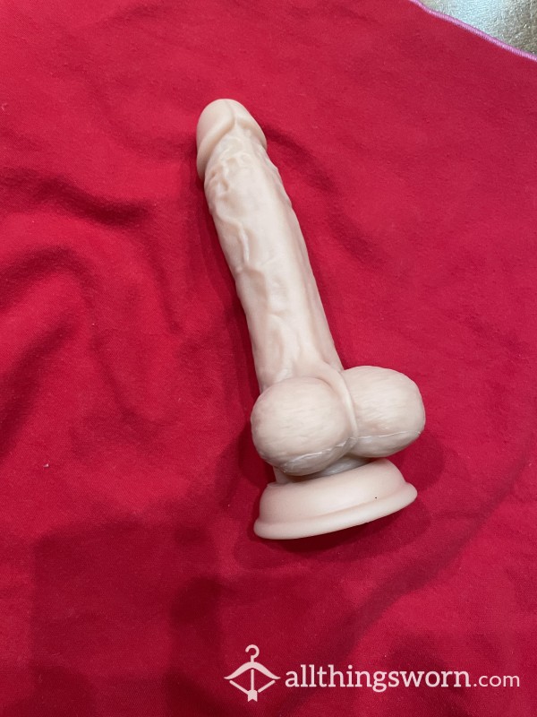 Watch Me Play With My White Dildo With Balls