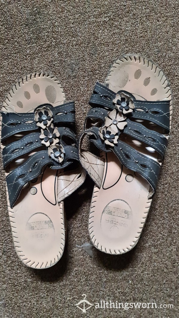Wedge Sandals Worn Bare Footed 7 Years Use