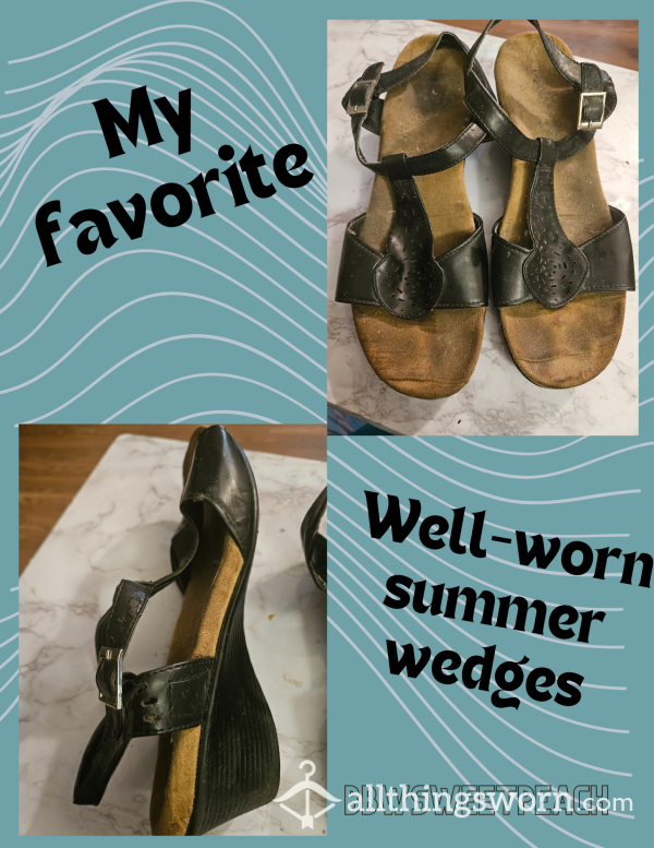 Wedge Sandles Well-worn