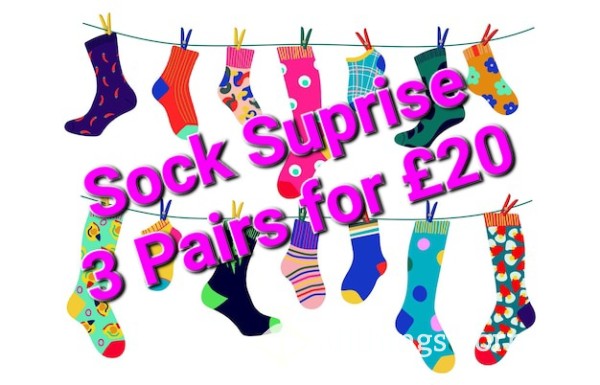 Sock Suprise... 3 Worn Pairs (5 Days Wear Each) For Only £20 Including Free UK Delivery!!!