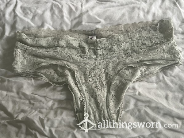 🚫SOLD🚫Well-loved And Stained Blue Lacey Panties