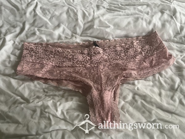 Well-loved And Stained Victoria's Secret The Lacie Cheekie Pink Panties