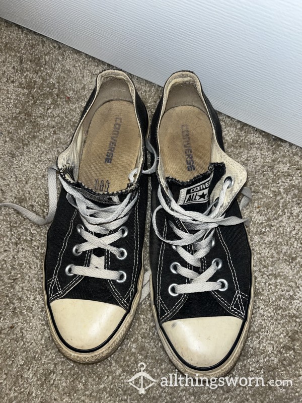 Well Loved Black Converse Size 9.5