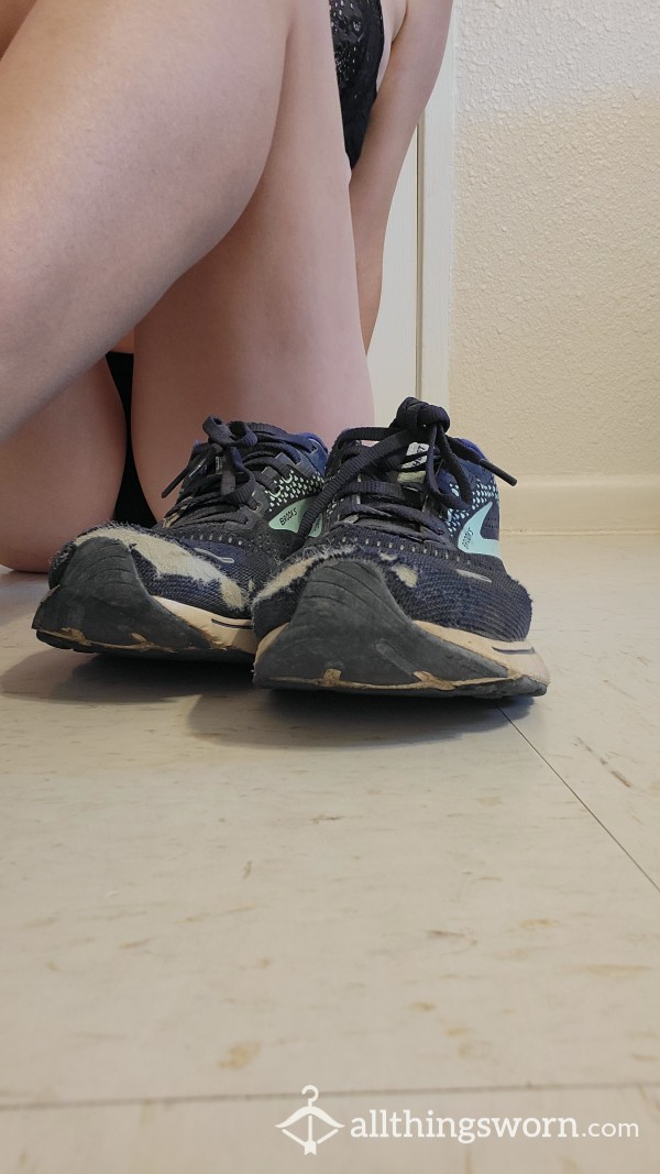 Well Loved Brooks Running Shoes, 1 Year Wear