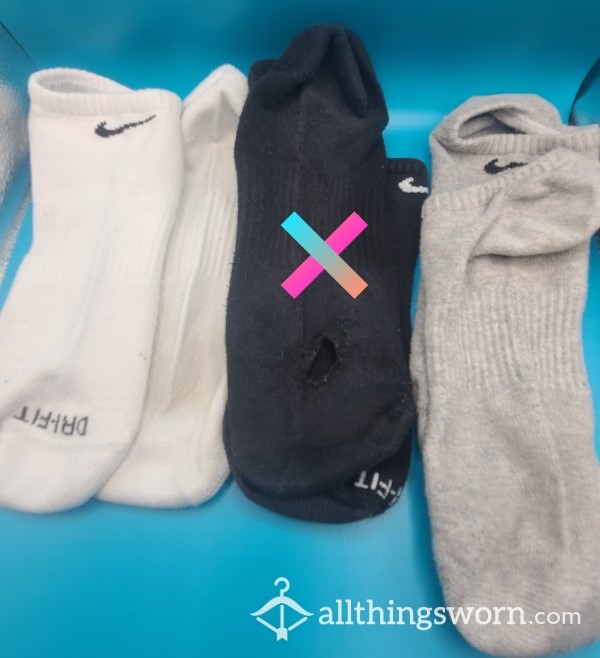 Well Loved Nike Ankle Socks- 3 Colors- Size 13 Feet