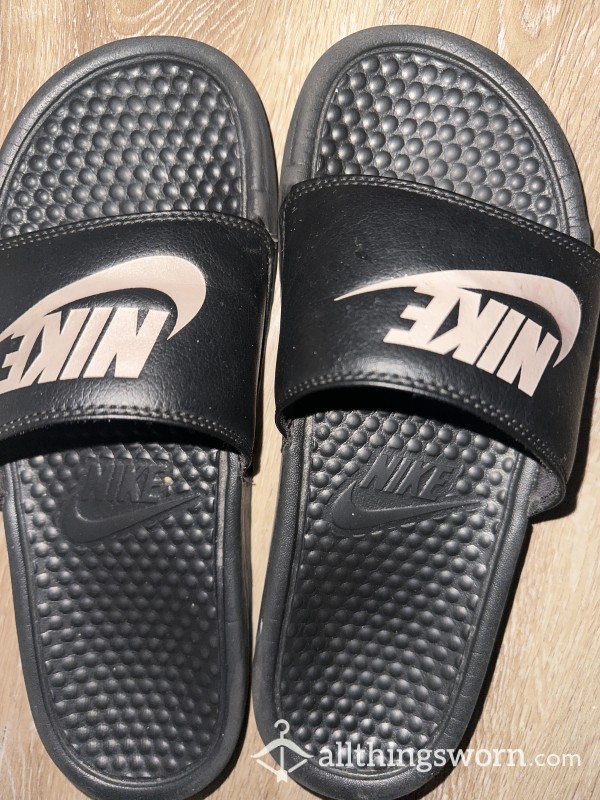 Well-loved Nike Slides