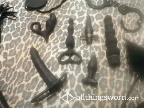 Well Used Black Anal Play Set