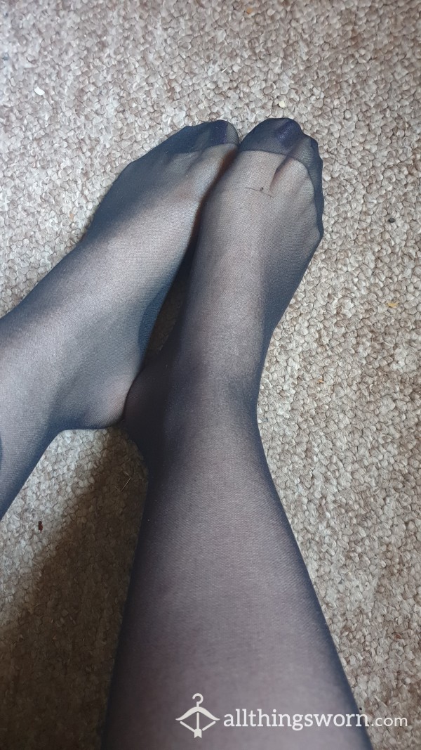 Well-used Black Tights, Worn On A Long 13 Hour Shift On My Feet!