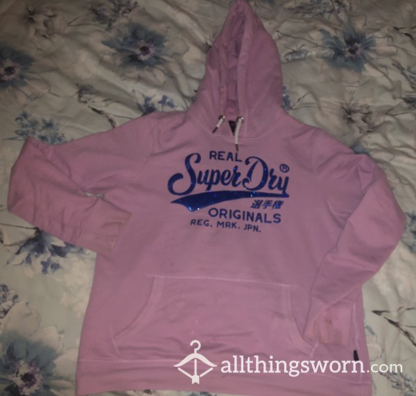 Well Used Pink Superdry Hoody 5 Day Wear