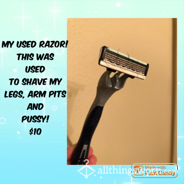 Well Used Self Care Item - Pube Filled Razor - Toilet Or Pee Add Ons