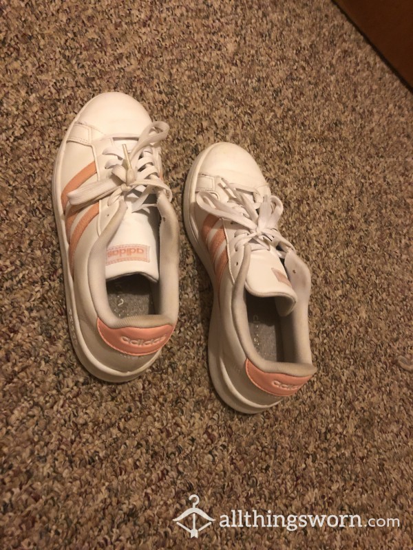 Well Worn Adidas Shoes