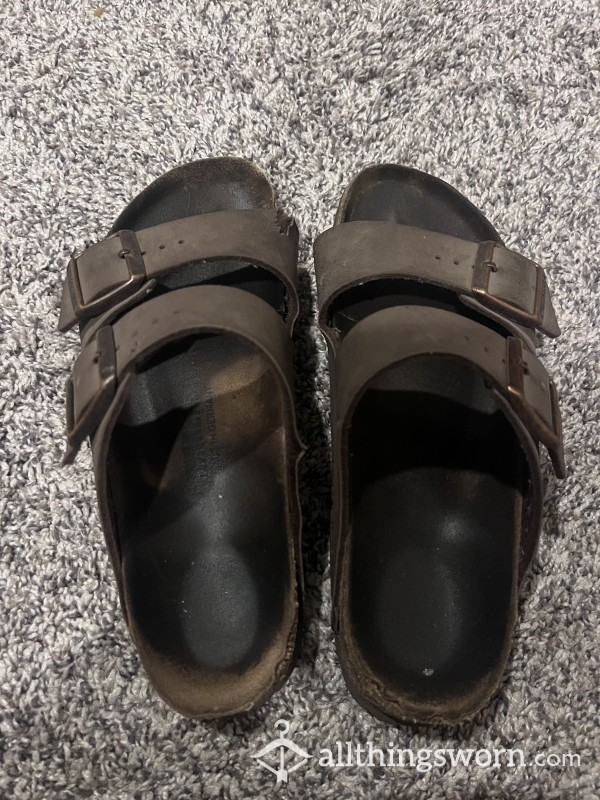 Well Worn Birkenstock Sandals - Size 6. Sniffers Will Love These Dirty Shoes.