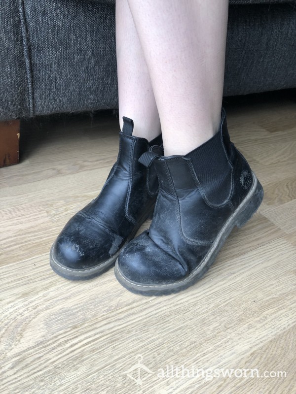 Well-Worn Black Boots