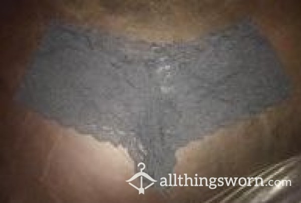 Well Worn Black Lacey Knickers, Size 12, Price Includes UK Inland Postage