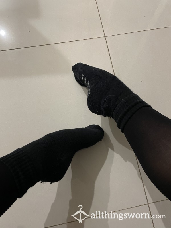 Well Worn Black Socks