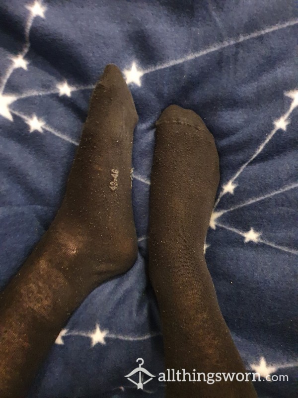 Well-worn Black Tube Socks
