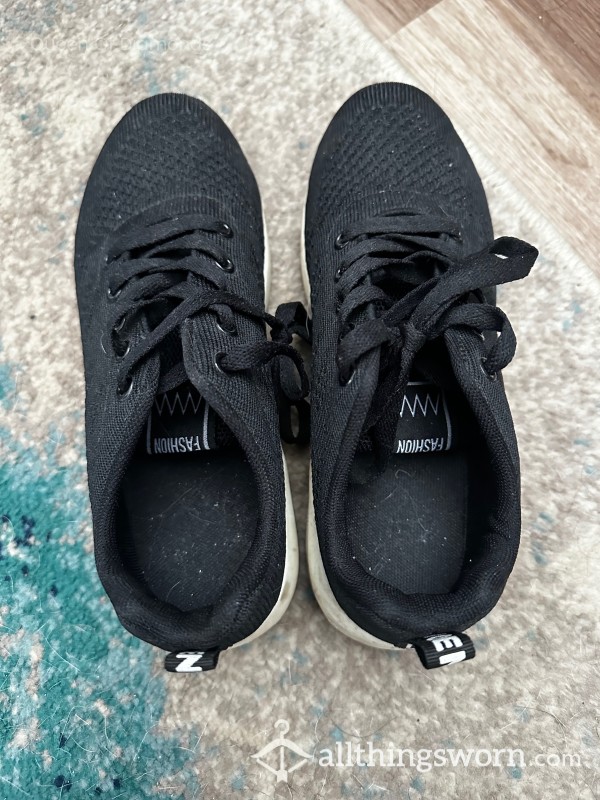 Well Worn Black Workout Shoes