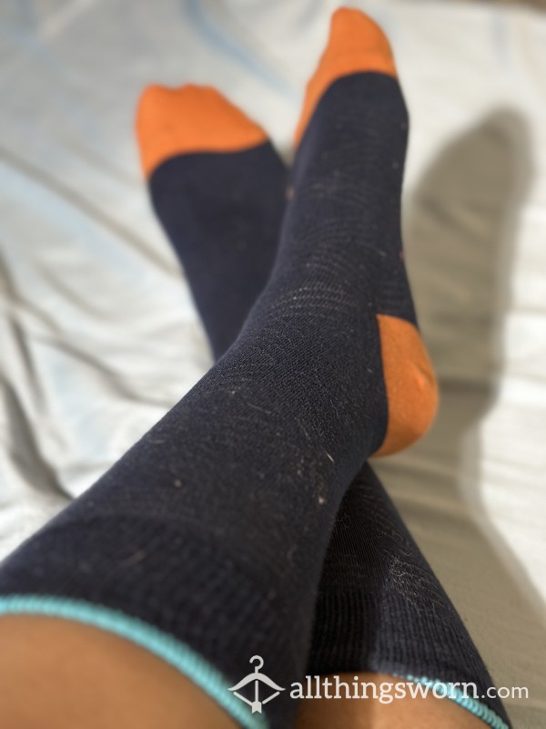 Well Worn Blue Socks + 2 Complimentary Pictures